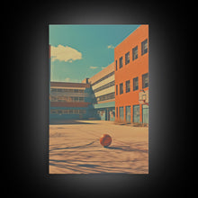Carregar imagem no visualizador da galeria, An Abandoned 1970s High School, Photography Print, Framed Canvas Print, Back To School, Liminal Art
