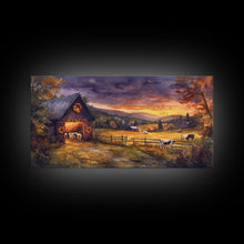 Cargar imagen en el visor de la galería, Christmas decor farmhouse, canvas print, Christmas home decor, extra large Christmas decor, rustic Christmas art, holiday wall art
