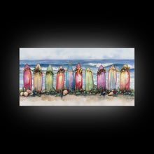 Cargar imagen en el visor de la galería, Christmas beach art, tropical Christmas decor, Christmas wall art, canvas print, beach Christmas decor, holiday wall art
