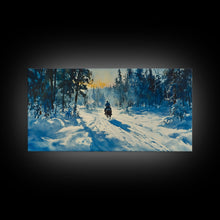 Load image into Gallery viewer, Cowboy And Cattle In Autumn Framed Canvas Print Tall Art Fall Country Landscape Western Home Decor Rustic Farmhouse Wall Art Autumn Gift
