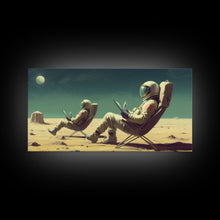 Carregar imagem no visualizador da galeria, Alien Astronauts On Vacation, Canvas Wall Art, Space Art, Ready To Hang Canvas Print, Gift For Him, Gamer Room Art, Large Wall Decor
