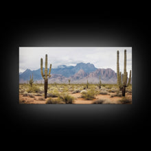Load image into Gallery viewer, Desert Wall Art, Desert Decor, Framed Canvas Print, Desert Photography, Cactus Wall Art, Southwestern Decor, Landscape Prints, Boho Wall Art
