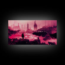 Load image into Gallery viewer, Surreal Dystopian Cyberpunk Art, ready to hang canvas print, framed art
