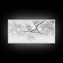 Carregar imagem no visualizador da galeria, Austin Street Map, Texas Map, Map Print, Modern Art, Wall Art, Canvas Print, Teen Girl Room Décor, Gift For Coworker, Bookshelf Décor

