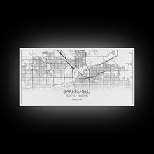 Load image into Gallery viewer, Bakersfield Street Map, California Map, Map Print, Modern Art, Wall Art, Canvas Print, Cabin Décor, Gift For Home, Unique Wall Art, Room Art
