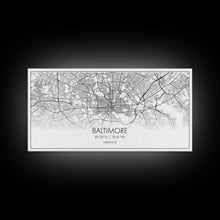 Carregar imagem no visualizador da galeria, Baltimore Street Map, Maryland Map, Map Print, Modern Art, Wall Art, Canvas Print, Home Office Wall Art, Non Binary Gifts, Camper Décor

