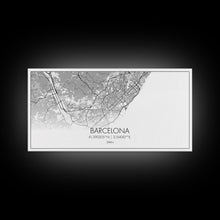 Load image into Gallery viewer, Barcelona Street Map, Spain Map, Map Print, Modern Art, Wall Art, Canvas Print, Gift Idea, Apartment Décor Aesthetic, Travel Wall Hanging
