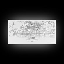 Carregar imagem no visualizador da galeria, Beijing Street Map, China Map, Map Print, Modern Art, Wall Art, Canvas Print, Asian Art Print, Moving Gift, Travel Wall Art, Apartment Décor
