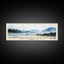 Carregar imagem no visualizador da galeria, Air Manis Beach, Indonesia Watercolor Beach Print, Vacation Gift, Indonesia Wall Art, Framed Canvas Print, Framed Beach Painting
