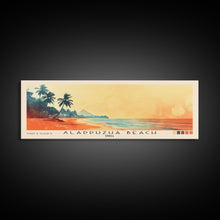 Load image into Gallery viewer, Alappuzha Beach, India Watercolor Print, Vacation Gift, India Wall Art, Beach Painting, Beach Decor, Large Wall Art, Wood Frame Art
