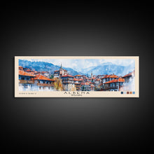 Carregar imagem no visualizador da galeria, Albena, Bulgaria Watercolor Beach Print, Vacation Gift, Bulgaria Wall Art, Framed Canvas Print, Framed Beach Painting
