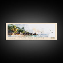 Carregar imagem no visualizador da galeria, Anse Georgette, Seychelles Watercolor Beach Print, Vacation Gift, Seychelles Wall Art, Framed Canvas Print, Framed Beach Painting
