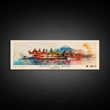 Load image into Gallery viewer, Apo Island, Philippines Watercolor Beach Print, Vacation Gift, Philippines Wall Art, Beach Painting, Beach Decor, Beach Painting
