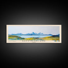 Load image into Gallery viewer, Baffin Island, Canada Watercolor Print, Vacation Gift, Canada Wall Art, Beach Painting, Beach Decor, Large Wall Art, Wood Frame Art
