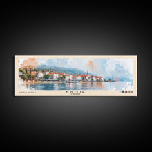 Load image into Gallery viewer, Banje, Croatia Watercolor Print, Vacation Gift, Croatia Wall Art, Beach Painting, Beach Decor, Large Wall Art, Wood Frame Art
