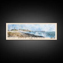 Load image into Gallery viewer, Belle-Île-en-Mer, France Watercolor Print, Vacation Gift, France Wall Art, Beach Painting, Beach Decor, Large Wall Art, Wood Frame Art
