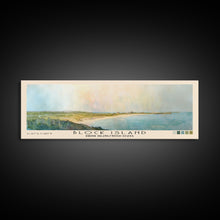 Load image into Gallery viewer, Block Island, Rhode Island,United States Watercolor Print, Vacation Gift, Rhode Island,United States Wall Art, Beach Painting, Beach Decor, Large Wall Art, Wood Frame Art
