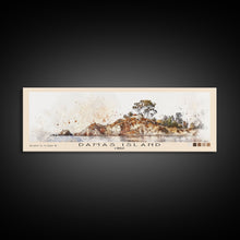 Load image into Gallery viewer, Damas Island, Chile Watercolor Beach Print, Vacation Gift, Chile Wall Art, Framed Canvas Print, Framed Beach Painting
