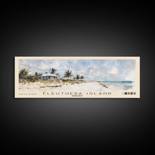 Load image into Gallery viewer, Eleuthera Island, Bahamas Watercolor Print, Vacation Gift, Bahamas Wall Art, Beach Painting, Beach Decor, Large Wall Art, Wood Frame Art
