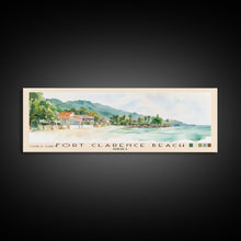 Carregar imagem no visualizador da galeria, Fort Clarence Beach, Jamaica Watercolor Beach Print, Vacation Gift, Jamaica Wall Art, Framed Canvas Print, Framed Beach Painting
