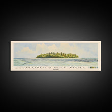 Load image into Gallery viewer, Glover’s Reef Atoll, Belize Watercolor Beach Print, Vacation Gift, Belize Wall Art, Beach Painting, Beach Decor, Beach Painting
