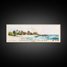 Cargar imagen en el visor de la galería, Vaadhoo Island, Maldives Watercolor Print, Vacation Gift, Maldives Wall Art, Beach Painting, Beach Decor, Large Wall Art, Wood Frame Art
