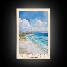 Carregar imagem no visualizador da galeria, Almonta Beach, Australia Watercolor Beach Print, Vacation Gift, Australia Wall Art, Framed Canvas Print, Framed Beach Painting
