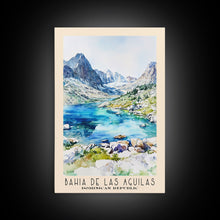Carregar imagem no visualizador da galeria, Bahia de Las Aguilas, Dominican Republic Watercolor Beach Print, Vacation Gift, Dominican Republic Wall Art, Framed Canvas Print, Framed Beach Painting

