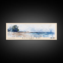 Carregar imagem no visualizador da galeria, Bloody Bay, Jamaica Watercolor Beach Print, Vacation Gift, Jamaica Wall Art, Framed Canvas Print, Framed Beach Painting
