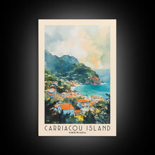 Load image into Gallery viewer, Carriacou Island, Grenada Watercolor Beach Print, Vacation Gift, Grenada Wall Art, Beach Painting, Beach Decor, Beach Painting
