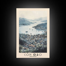 Cargar imagen en el visor de la galería, Côn Đảo, Vietnam Watercolor Beach Print, Vacation Gift, Vietnam Wall Art, Framed Canvas Print, Framed Beach Painting

