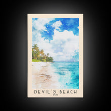 Load image into Gallery viewer, Devil’s Beach, Fiji Watercolor Beach Print, Vacation Gift, Fiji Wall Art, Beach Painting, Beach Decor, Beach Painting
