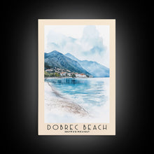 Load image into Gallery viewer, Dobrec Beach, Montenegro Watercolor Beach Print, Vacation Gift, Montenegro Wall Art, Beach Painting, Beach Decor, Beach Painting

