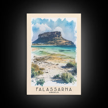 Load image into Gallery viewer, Falassarna, Greece Watercolor Beach Print, Vacation Gift, Greece Wall Art, Beach Painting, Beach Decor, Beach Painting
