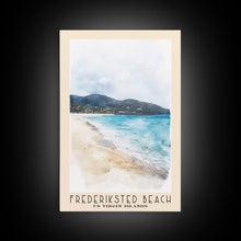 Load image into Gallery viewer, Frederiksted Beach, US Virgin islands Watercolor Beach Print, Vacation Gift, US Virgin islands Wall Art, Beach Painting, Beach Decor, Beach Painting
