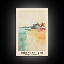 Cargar imagen en el visor de la galería, Hunstanton, United Kingdom Watercolor Print, Vacation Gift, United Kingdom Wall Art, Beach Painting, Beach Decor, Beach Or Lakehouse Art
