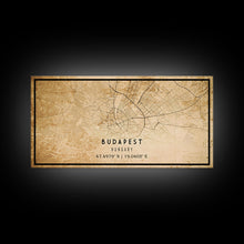 Carregar imagem no visualizador da galeria, Budapest Hungary map print poster or framed canvas, Budapest map print poster canvas, Budapest map print poster canvas, Vintage Travel Art
