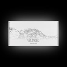 Load image into Gallery viewer, Edinburgh Street Map, Scotland Map, Map Art, Minimalist Art, Wall Art, Canvas Art, Travel Wall Art, Husband Gift, Office Décor For Men
