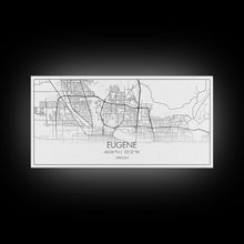 Carregar imagem no visualizador da galeria, Eugene Street Map, Oregon Map, Map Art, Minimalist Art, Wall Art, Canvas Art, Newlywed Gift, Bar Wall Décor, Rustic Home Décor, Couples Gift
