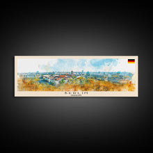 Load image into Gallery viewer, Berlin Germany Travel Print Wall Art, Panoramic City Art, Travel Art, Wall Decor, Vacation Gift, Framed Canvas Print Or Metal Art
