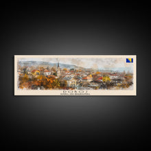 Load image into Gallery viewer, Doboj Bosnia Travel Print Wall Art, Panoramic City Art, Travel Art, Wall Decor, Vacation Gift, Framed Canvas Print Or Metal Art
