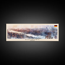 Load image into Gallery viewer, Duisburg Germany  Wall Art, Panoramic Travel Poster, Panoramic Framed Canvas Print, City Wall Art, Wall Hanging Home Decor, Travel Art
