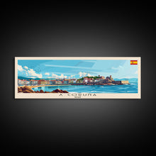 Carregar imagem no visualizador da galeria, A Coruńa Spain Travel Art, City Art, Framed Canvas Print or Metal Wall Art, Europe Travel Poster, Panoramic Wall Art, Extra Wide Wall Art
