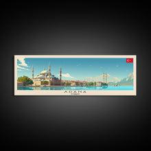 Carregar imagem no visualizador da galeria, Adana Turkey  Travel Art, City Art, Framed Canvas Print or Metal Wall Art, Europe Travel Poster, Panoramic Wall Art, Extra Wide Wall Art
