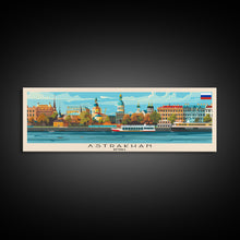 Carregar imagem no visualizador da galeria, Astrakhan Russia Travel Print Wall Art, Panoramic City Art, Travel Art, Wall Decor, Vacation Gift, Framed Canvas Print Or Metal Art
