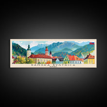 Load image into Gallery viewer, Banska Bystrica Wall Art, Panoramic Travel Poster, Panoramic Framed Canvas Print, City Wall Art, Wall Hanging Home Decor, Travel Art
