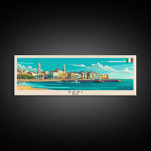 Load image into Gallery viewer, Bari Italy Travel Art, City Art, Framed Canvas Print or Metal Wall Art, Europe Travel Poster, Panoramic Wall Art, Extra Wide Wall Art
