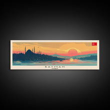 Load image into Gallery viewer, Batman TurkeyPanoramic Travel Poster, Framed Canvas Print or Metal Wall Art, Travel Art, Home Decor, Panoramic Painting, Midcentury Art
