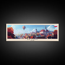 Load image into Gallery viewer, Bytom Poland Panoramic Travel Poster, Framed Canvas Print or Metal Wall Art, Travel Art, Home Decor, Panoramic Painting, Midcentury Art
