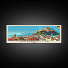 Cargar imagen en el visor de la galería, Castellon de la Plana Spain Wall Art, Panoramic Travel Poster, Panoramic Framed Canvas Print, City Wall Art, Wall Hanging Home Decor, Travel Art
